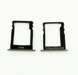 Držiak SIM karty (zásuvka) Huawei P8 LITE čierna / sivá