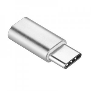 Redukce micro USB / USB Typ C barva stříbrná