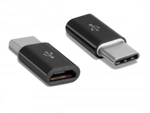 Redukcia micro USB / USB Type C čierna farba