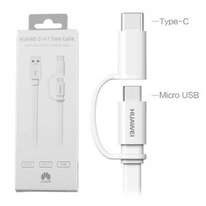 Dátový kábel Huawei AP55S micro USB, USB TYPE C 1,5 m (blister) originál (2v1)