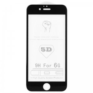 Tvrdené sklo 5D FULL GLUE iPhone 5, 5S, SE čierne - BULK