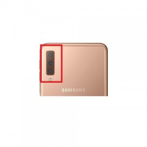 Sklo zadného fotoaparátu Samsung A750 Galaxy A7 (2018) zlaté