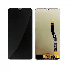 Dotykový panel Samsung M205 Galaxy M20 + LCD + rámček čierny Servisný balík - originálny