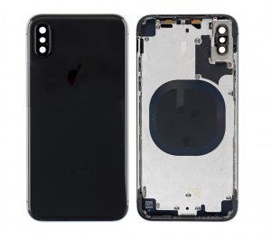 Kryt batérie + stredový iPhone X originálna farba čierna