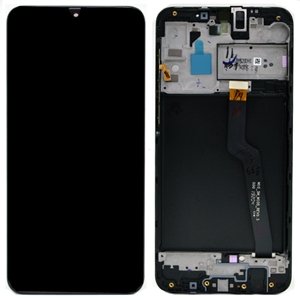 Dotykový panel Samsung A105F Galaxy A10 DUAL SIM CZ + LCD + rámček čierny Servisný balík - originál