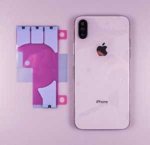Kryt batérie + stredový iPhone X originálnej farby biely