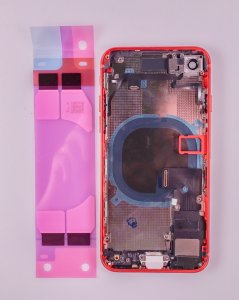 Kryt batérie + stred iPhone 8 (4,7) originálna farba červená - OBALENÉ