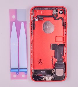 Kryt batérie + stred iPhone 7 (4,7) originálna farba červená - OBALENÉ