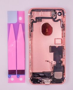 Kryt batérie + stred iPhone 7 (4,7) originálna farba rose gold - OBALENÉ