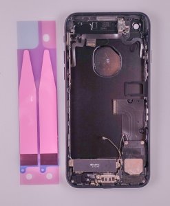 Kryt batérie + stred iPhone 7 (4,7) originálna farba čierna - OBAL