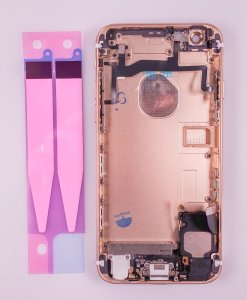 Kryt batérie + stredový kryt iPhone 6S 4,7 originálna farba zlatá - OBSAHUJE