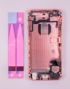 Kryt batérie + stredový iPhone 6S 4,7 originálna farba ružové zlato - OBSAHUJE