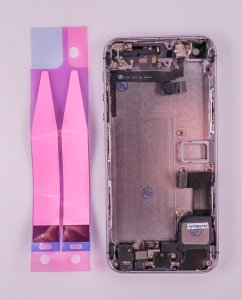 Kryt baterie + střední iPhone 5S black - OSAZENÝ