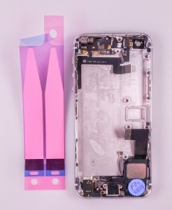 Kryt batérie + stred iPhone 5S originálnej farby biely - OBAL