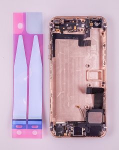 Kryt batérie + stred iPhone 5S originálnej zlatej farby - OBSAHUJE