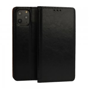 Puzdro Book Leather Special iPhone 12, 12 Pro (6,1), farba čierna