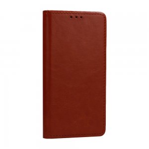 Pouzdro Book Leather Special iPhone 12, 12 Pro, barva hnědá