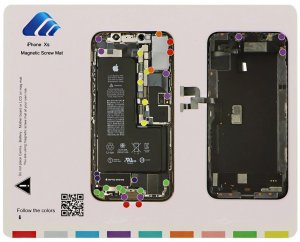 Magnetická podložka na opravu telefónu iPhone XS