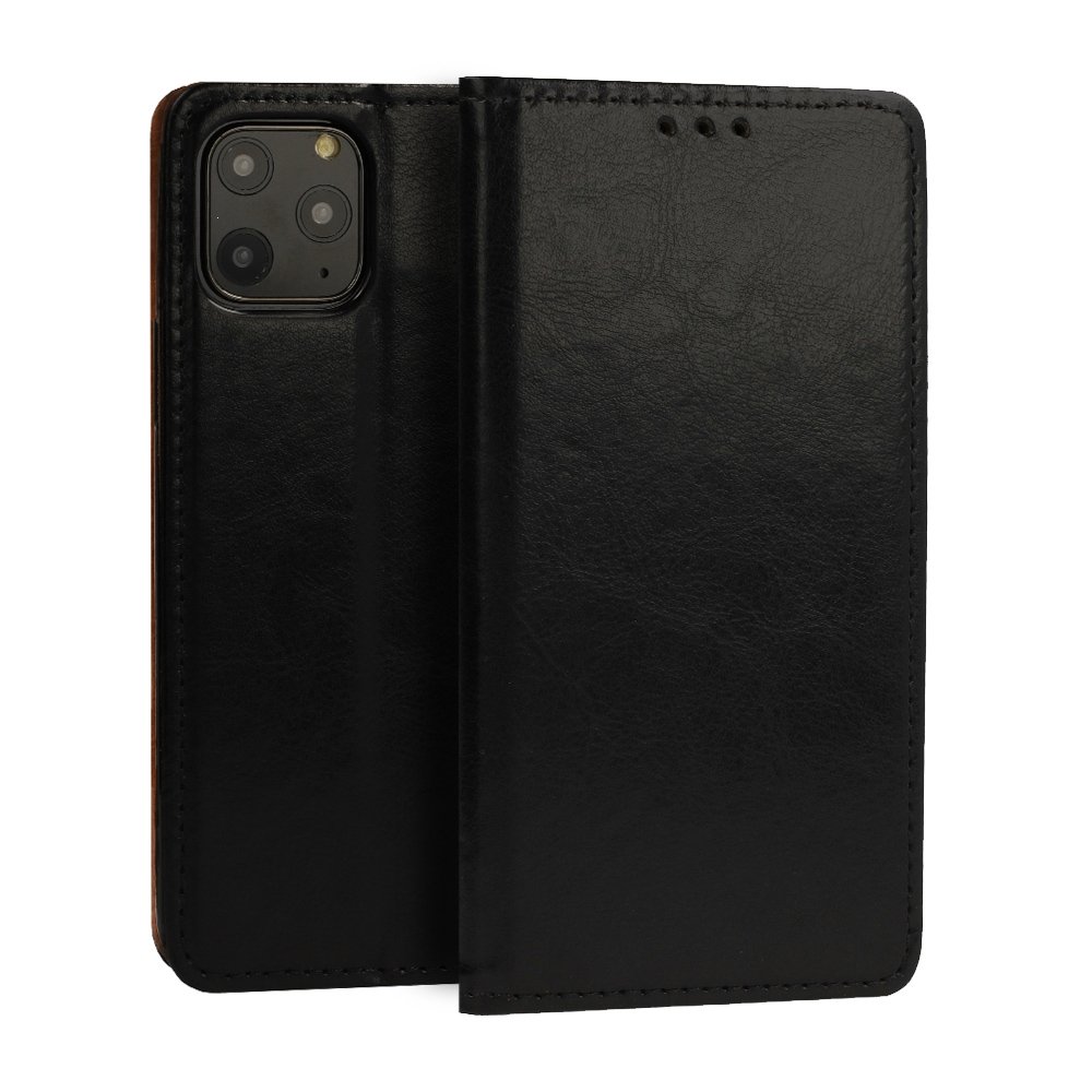 Pouzdro Book Leather Special iPhone 12 Mini, barva černá