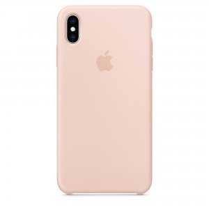 Silikónové puzdro iPhone XS MAX ružové pieskové (blister)