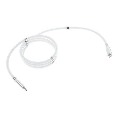Datový kabel Magnet, USB Typ C - Lightning 3A, barva bílá