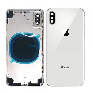 Kryt batérie + stredný iPhone XS originálnej farby strieborná/biela