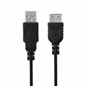 Predlžovací kábel USB, farba čierna