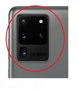 Sklíčko zadní kamery Samsung G988 Galaxy S20 Ultra grey