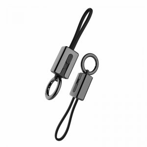 Dátový kábel VIDVIE kľúčenka Lightning, 15 cm farba čierna