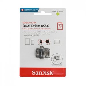 USB Flash Disk (PenDrive) SANDISK ULTRA DUAL DRIVE 64GB USB 3.0 150MB/s - Micro USB