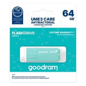 USB Flash Disk (PenDrive) GOODRAM UME3, 64GB USB 3.0 Biomaster protected