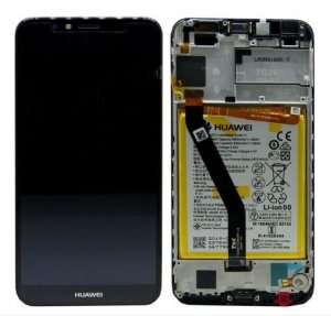 Dotykový panel Huawei Y6 (2018), Y6 PRIME (2018), HONOR 7A + LCD s rámčekom čierny (SERVISNÝ BALÍČEK)