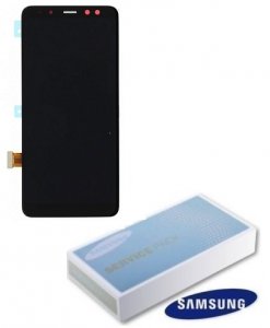 Dotykový panel Samsung A530 Galaxy A8 (2018) + LCD čierny Servisný balík - originálny