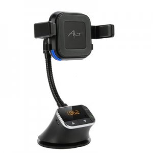 Držiak do auta ART 4v1 (hands-free súprava, 10W indukčná/bezdrôtová nabíjačka, FM vysielač), čierny