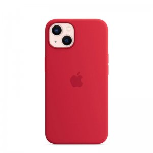 Silikónové puzdro iPhone 13 Red (blister) - MagSafe