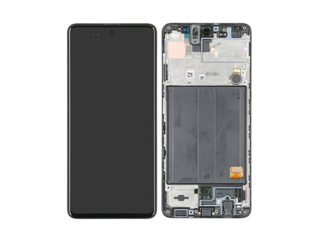 Dotyková deska Samsung A515 Galaxy A51 + LCD + rámeček black Service Pack - originál