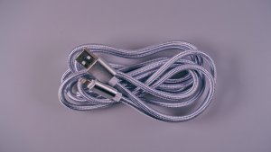 Datový kabel iPhone Lightning, barva silver - 2 metry