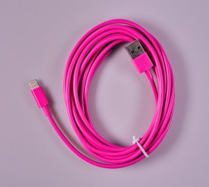 Datový kabel iPhone Lightning, barva růžová - 3 metry
