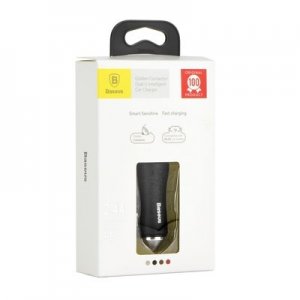 CL adaptér Baseus CCALL-YX01, 2x USB, zásuvka zapalovače cigaret , QC 3,4A  barva černá