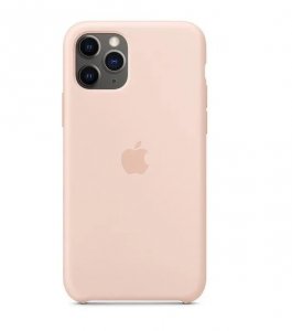 Silikónové puzdro iPhone 11 ružové pieskové (blister)