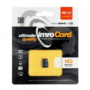 Paměťová karta micro SD IMRO 16GB Class 10 Blistr bez adaptéru