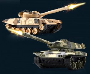 Tanková bitva ABRAMS vs. T90 - maskáčový 1/32