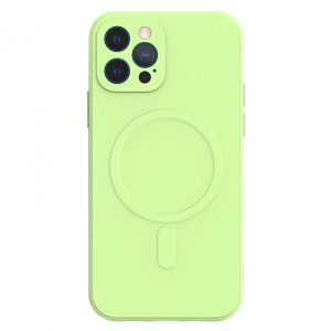 MagSilicone Case iPhone 13 Mini - Light Green