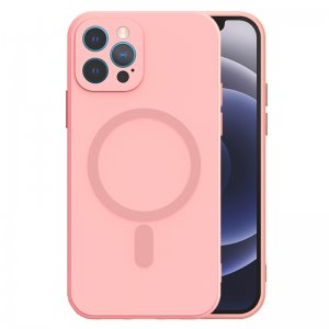 MagSilikónové puzdro iPhone 12 (6,1´´) Light Pink