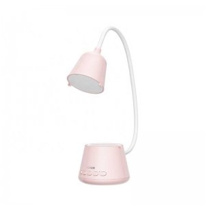 Stolná lampa s mini reproduktorom, ružová