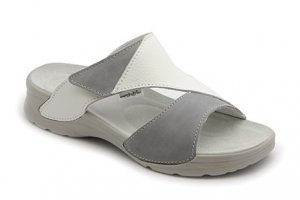 Dámske zdravotné papuče MEDISTYLE DITA sivo-biele