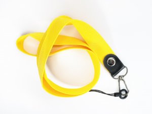 Šnúrka na mobilný telefón s karabínou, šírka 2 cm, farba žltá