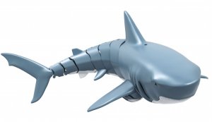 SHARKY, dálkově ovládaný žralok modrý, 4 kanály, dvě lodní turbíny, 2,4Ghz