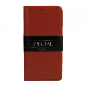 Pouzdro Book Leather Special Samsung G970F Galaxy S10e, barva hnědá