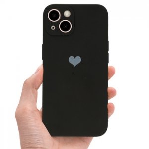 Back Case Silicone Heart iPhone 7, 8, SE 2020 (4,7), barva černá